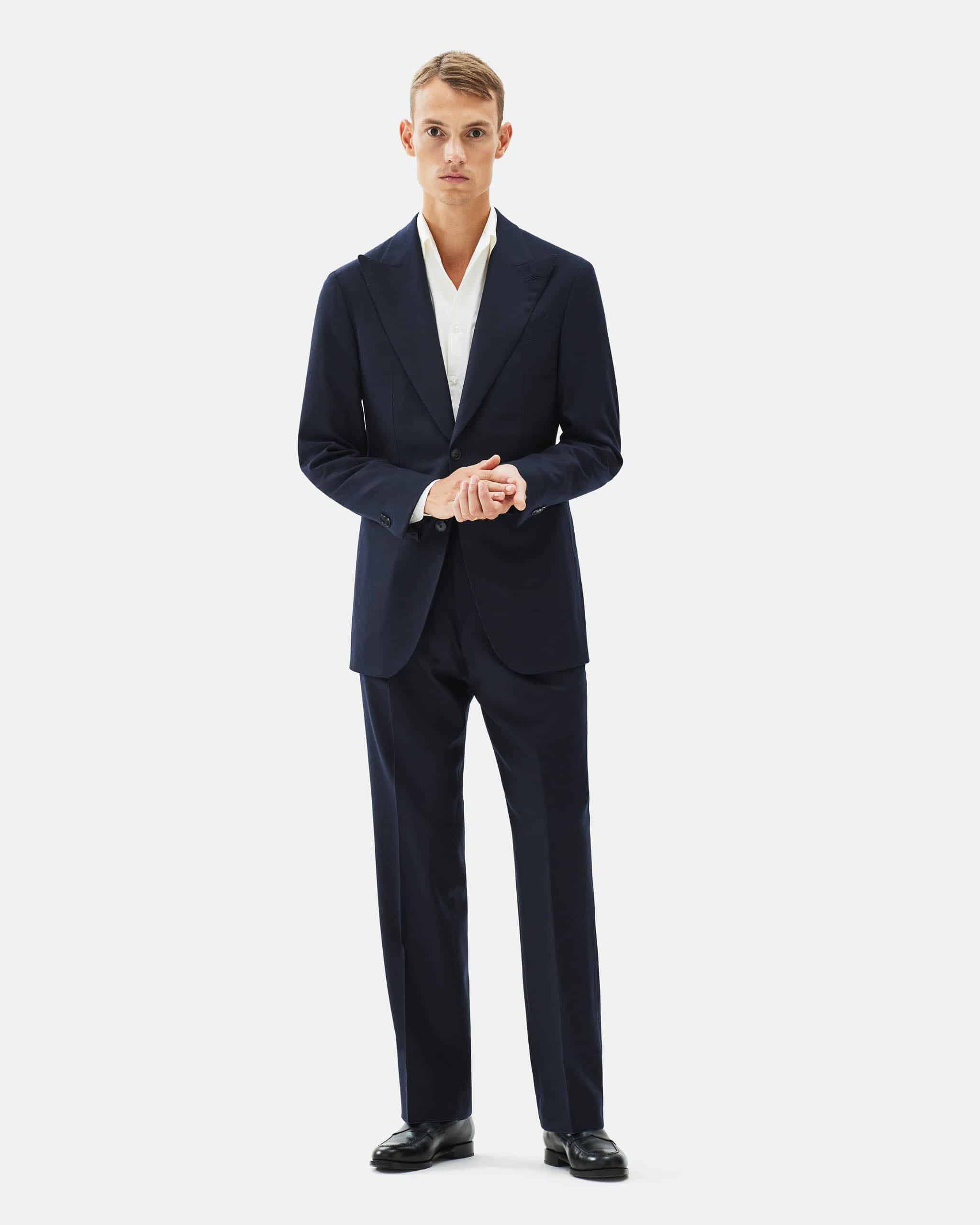 Suit flannel wool & cashmere midnight blue image 1