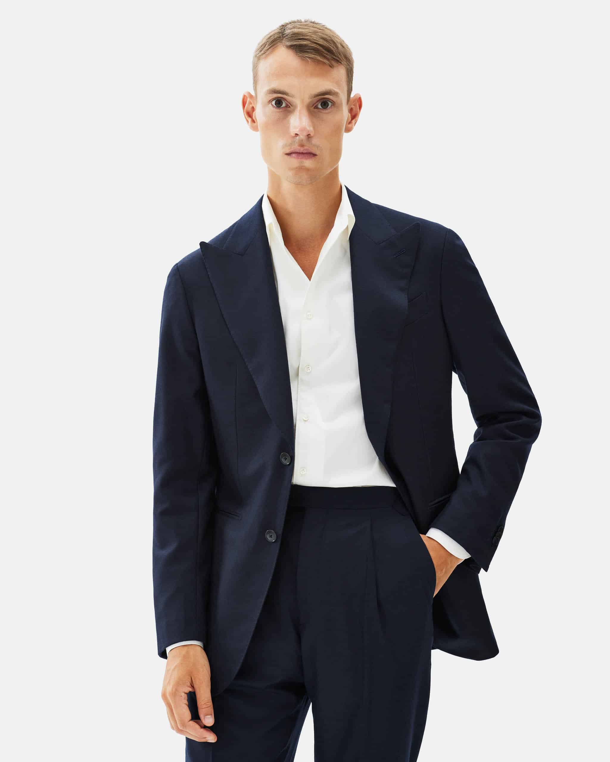 Suit flannel wool & cashmere midnight blue image 2