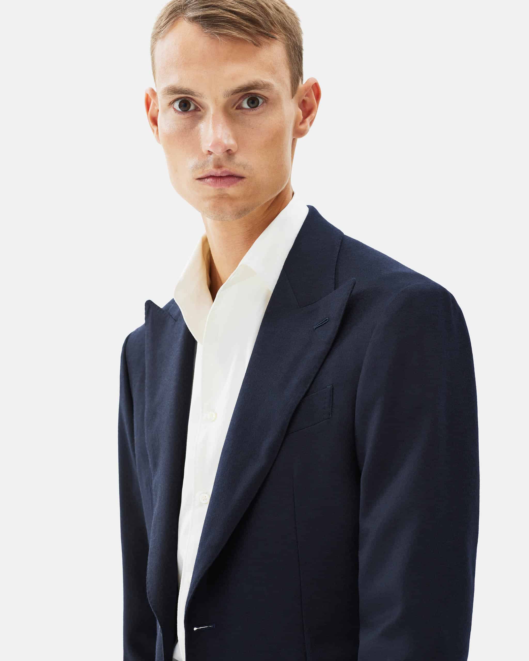 Suit flannel wool & cashmere midnight blue image 4