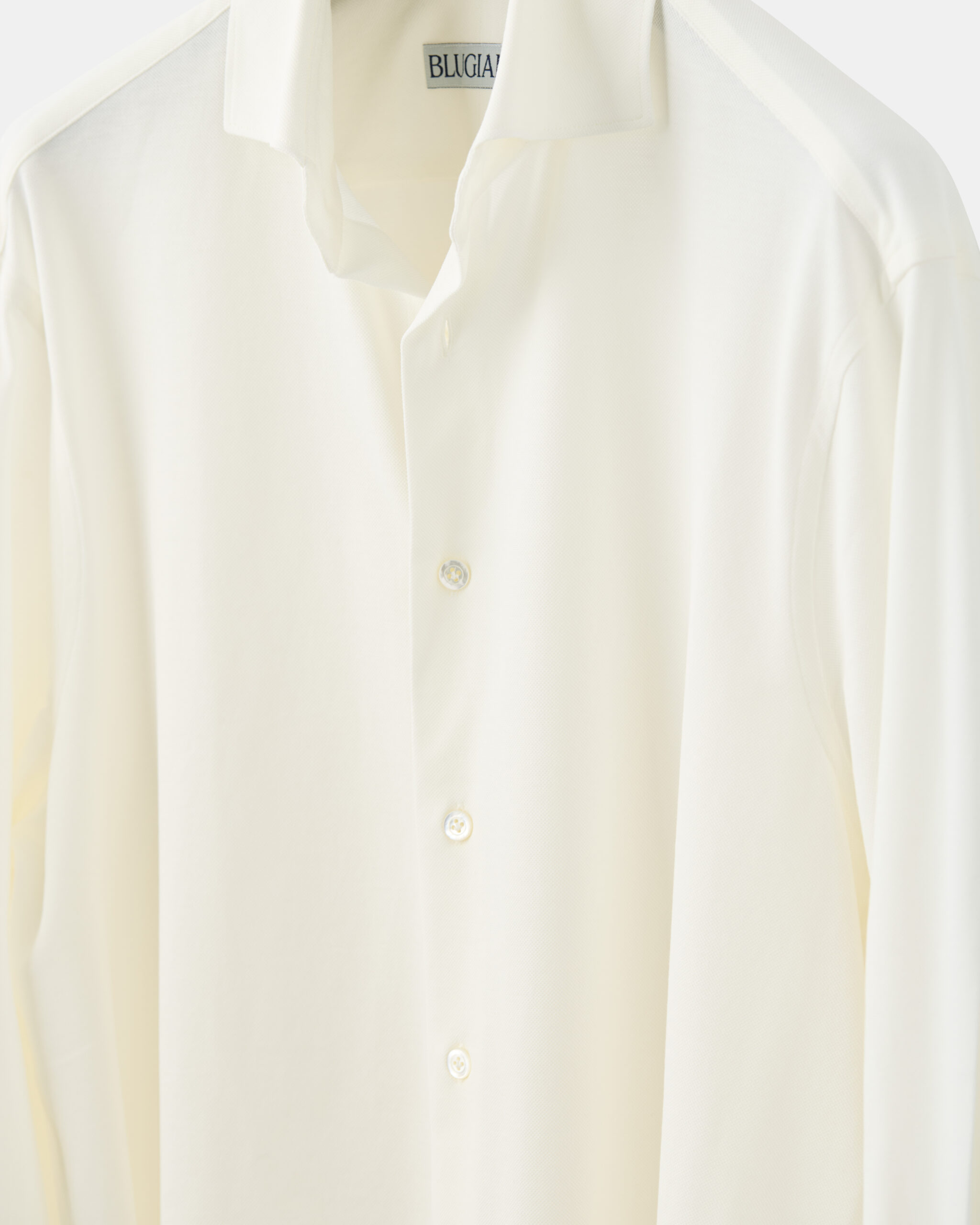 Shirt knitted piquet off white image 3